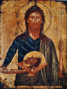 Pyhän Johannes edelläkävijän ikoni (tempera paneelissa)