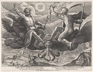 pohjoistuuli Boreas (otsikko esineessä) Neljä tuulta (sarjan nimi) tekijältä Crispijn van de Passe (I)