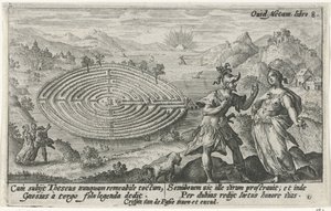 Theseus en Ariadne Metamorfosen van Ovidius (sarjan nimi) tekijältä Crispijn van de Passe (I)