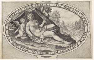 Venus Jumalat ja jumalattaret, jotka osallistuvat Pariisin tuomioon (sarjan nimi) tekijältä Crispijn van de Passe (I)