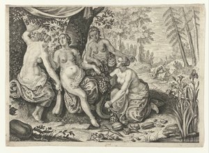 Nymfit täyttävät runsaudensarven Metamorphoses of Ovid (sarjan nimi)