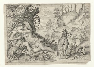 Acis en Galatea nappasi Polyphemuksen Metamorfosen van Ovidius (sarjan nimi)