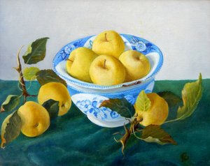 Omenat sinisessä kulhossa, 2014 tekijältä Cristiana Angelini