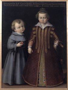 Muotokuva Francis ja Catherine de Medicisistä (Francesco et Caterina de Medici), Ferdinandin lapsista (öljy kankaalle)