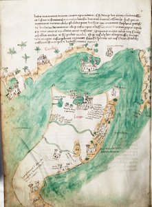 Kosin ja Bodrumin kartta, noin 1420 (pergamentti).