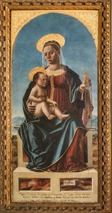 Madonna lapsen kanssa (öljy paneelissa) tekijältä Cristoforo da Lendinara Canozzi or Canozi