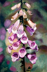 Purple Fingers, 2010 (akryyli paperille)