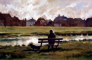 Wimbledon Pond, 2010 (akryyli paperille)