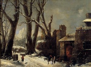 Cesar Van Loon (1743-1821) ensimmäinen lumi Piemontissa tekijältä César van Loo