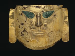 Seremoniallinen naamio, A.D. 900-1100 (kulta, kupari ja maali)