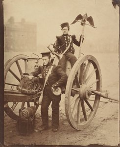 Trumpetisti Gritten ja trumpetisti Lang Woolwichissa, 1856. tekijältä Cundall and Howlett