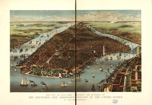New Yorkin kaupunki. tekijältä Currier and Ives Equitable Life Assurance Society Of The United States