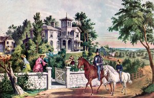 American Country Life, May Morning, 1855. tekijältä Currier and Ives