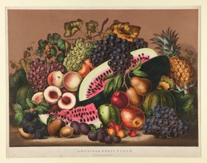 Amerikkalainen hedelmäpala tekijältä Currier and Ives
