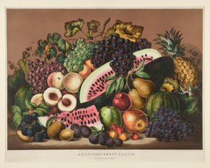 American Fruit Piece; Kilpi 2881 tekijältä Currier and Ives
