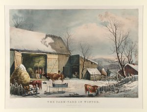 Maatila talvella tekijältä Currier and Ives