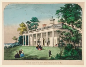Washingtonin koti / Mount Vernon, VA tekijältä Currier and Ives