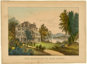 Lord Byronin asuinpaikka tekijältä Currier and Ives