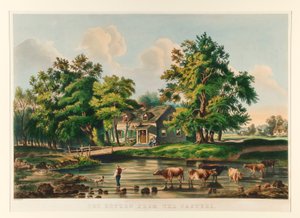 Paluu laitumelta tekijältä Currier and Ives