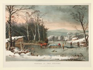 Talvi maalla. /Geting Ice tekijältä Currier and Ives