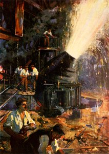 Täysillä (värilitografia) tekijältä Cyrus (after) Cuneo