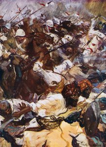 Lancerien panos Kandaharissa (väri litho) tekijältä Cyrus Cuneo