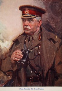 Kenttämarsalkka Sir John French, kuvitus teoksesta "Told in the Huts: The YMCA Gift Book", julkaistu 1916 tekijältä Cyrus Cuneo