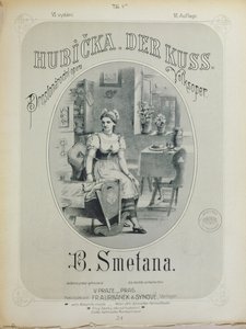 Kansi Bedrich Smetanan (1824-84) Suudelman partituurista tekijältä Czech School
