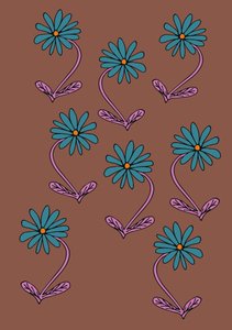 Päivänkakkarat toista ruskea tausta (digitaalinen) tekijältä Daisy de Villeneuve