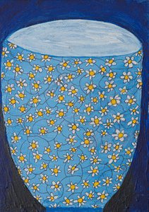 Blue Daisy -maljakko tekijältä Dale Hefer & Family