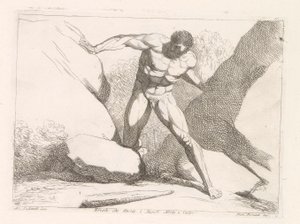 Herkules erottaa Calpen ja Abilan (Herkuleen pilarit) Ercole che divide i Monti Abila e Calpe (otsikko esineessä)