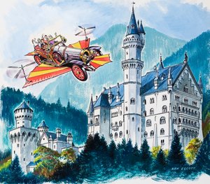 Chitty Chitty Bang Bang ohittaa Neushwansteinin Baijerin Alpeilla. tekijältä Dan Escott