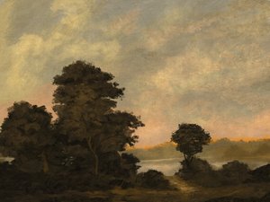Rauhallinen auringonlaskun maisema