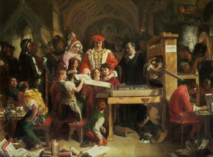 Caxtonin painokone tekijältä Daniel Maclise