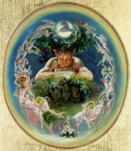 Faun and the Fairies, n. 1834 tekijältä Daniel Maclise