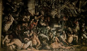 Nelsonin kuolema, yksityiskohta Victoryn alemmasta kannesta tekijältä Daniel Maclise
