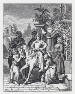 Kuvitus Tennysonin runolle Prinsessa (kaiverrus)
