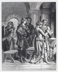 Kuvitus Tennysonin runolle Prinsessa (kaiverrus) tekijältä Daniel (after) Maclise