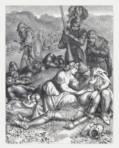 Kuvitus Tennysonin runolle Prinsessa (kaiverrus) tekijältä Daniel (after) Maclise