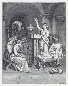 Kuvitus Tennysonin runolle Prinsessa (kaiverrus) tekijältä Daniel (after) Maclise