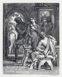 Kuvitus Tennysonin runolle Prinsessa (kaiverrus) tekijältä Daniel (after) Maclise