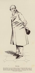 Johann Wolfgang von Goethe, saksalainen runoilija ja näytelmäkirjailija. tekijältä Daniel (after) Maclise