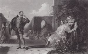 Malvolio, kahdestoista yö (kaiverrus) tekijältä Daniel (after) Maclise