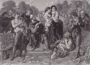 Orlando and the Wrestler, "As You Like It" (kaiverrus) tekijältä Daniel (after) Maclise