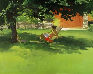 Lukija (akryyli kankaalle)