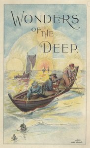 "Wonders of the Deep", mainos Scottin kalanmaksaöljyemulsiosta hypofosfiitteilla, 1895 tekijältä Daniel Carter Beard