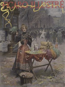 Achetez-moi des Confetti! (Osta minulta konfettia!). Le Figaro Illustre -lehden kansi, helmikuu 1897.