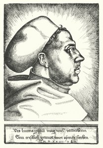 Martin Luther, saksalainen protestanttinen uskonpuhdistaja tekijältä Daniel Hopfer