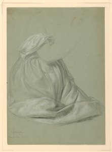 Estudi de Drapery per a "A Magdalen" finlandès tekijältä Daniel Huntington