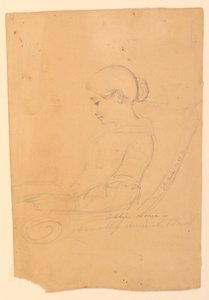 Piirustus, Annie A Brush, istuu, 22. syyskuuta 1841. tekijältä Daniel Huntington